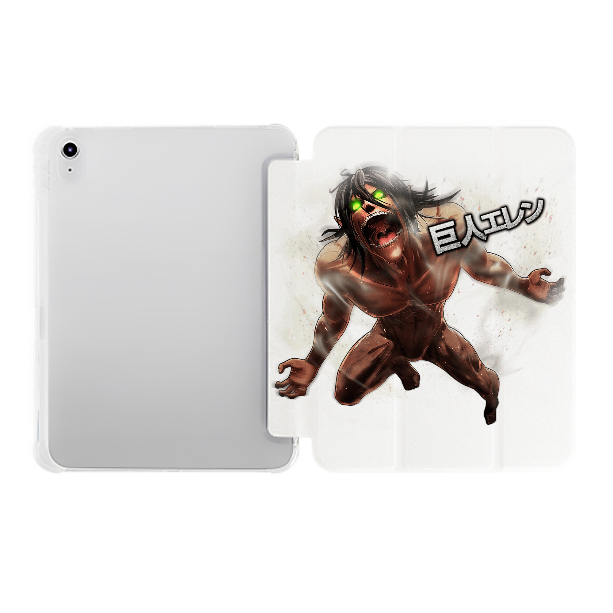 （画像用） 進撃の巨人 Attack on Titan IPad ケース ペン収納付き 三つ折りスタンド PUレザー×シリコン 対応機種9.5/10.5/10.9インチ
